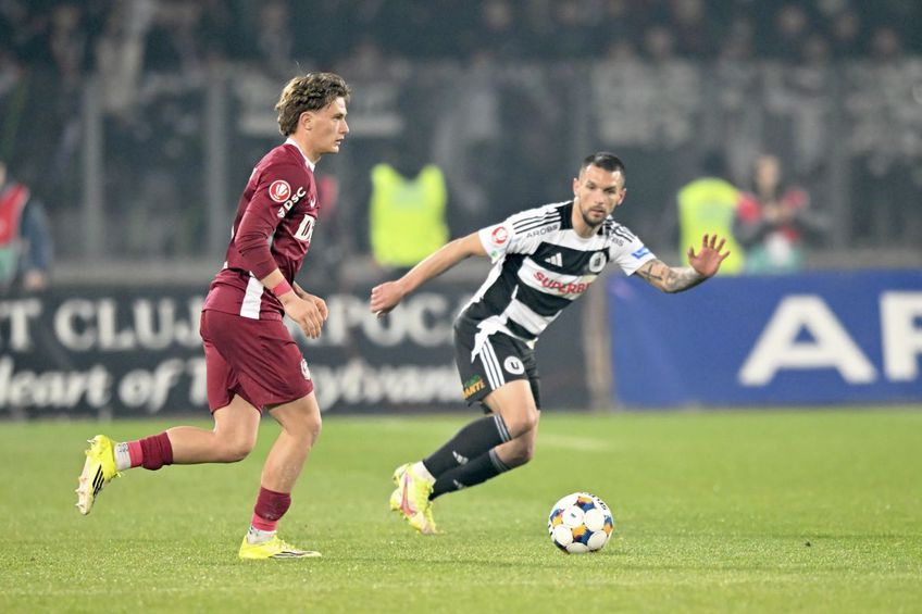 Lorenzo Biliboc, în U Cluj - CFR // FOTO: Sport Pictures