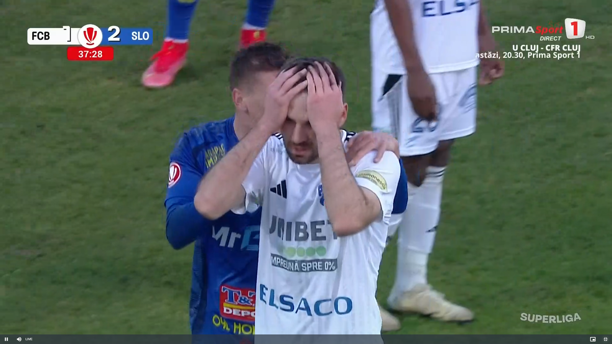 Mykola Kovtalyuk, cartonaș roșu în FC Botoșani - Unirea Slobozia