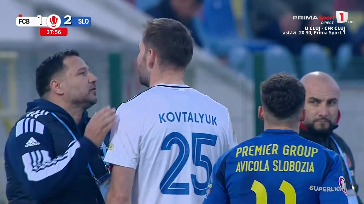 Mykola Kovtalyuk, cartonaș roșu în FC Botoșani - Unirea Slobozia