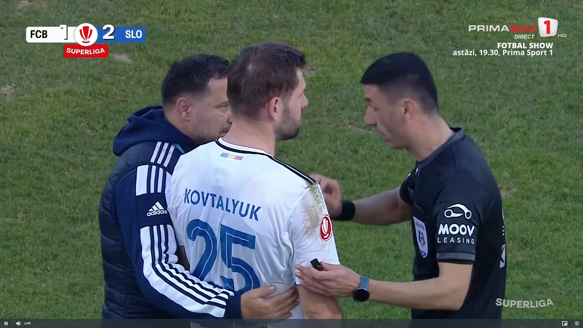 Mykola Kovtalyuk, cartonaș roșu în FC Botoșani - Unirea Slobozia