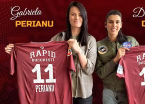 Rapid a mai anunțat două transferuri: Denisa Dedu și Gabi Perianu vor juca în vișiniu