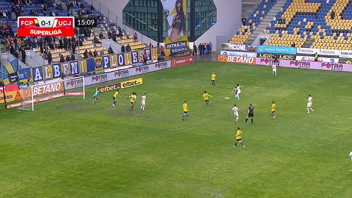 Dan Nistor, gol pentru U Cluj cu Petrolul