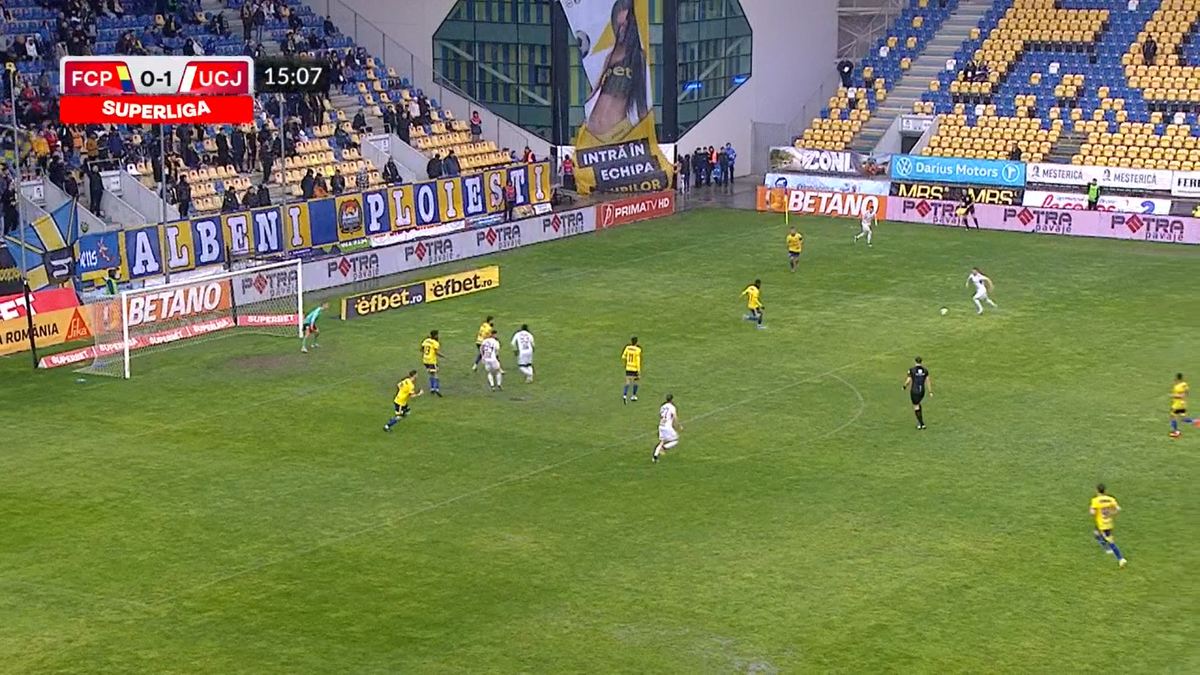 Dan Nistor, gol pentru U Cluj cu Petrolul