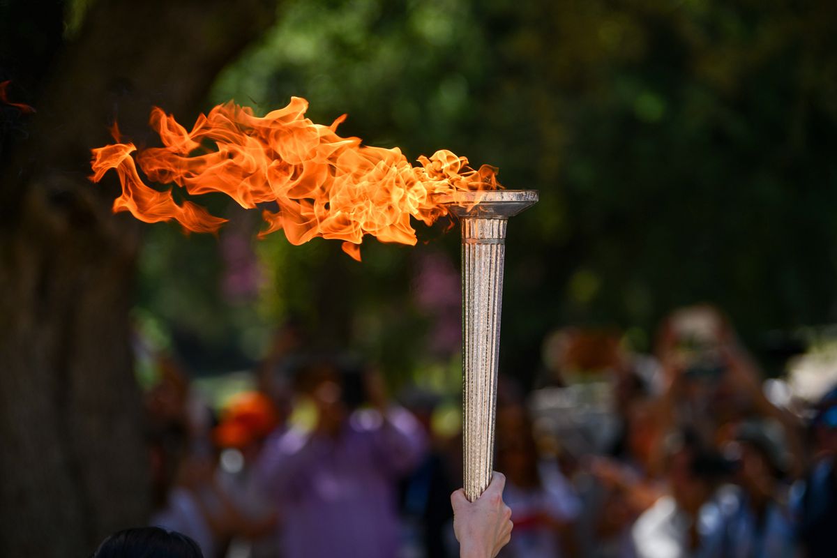 Ceremonia de aprindere a Flacării Olimpice la Archaia Olympia