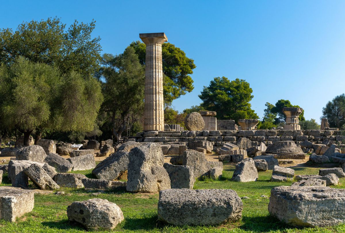 Ceremonia de aprindere a Flacării Olimpice la Archaia Olympia