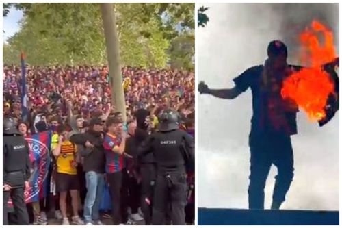 Suporterii Barcelonei au dat foc tricoului cu Ousmane Dembele și au scandat: „Vinicius, mori!”