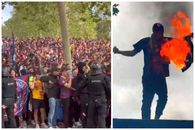 Tricouri arse și scandări macabre în afara stadionului înainte de Barcelona - PSG, arbitrat de Kovacs
