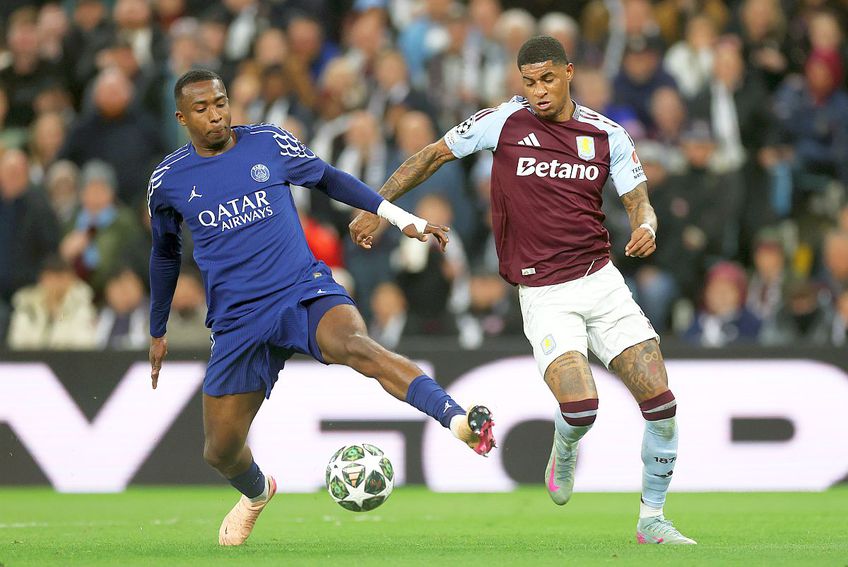 Marcus Rashford, în acțiune în Aston Villa - PSG // foto: Guliver/gettyimages