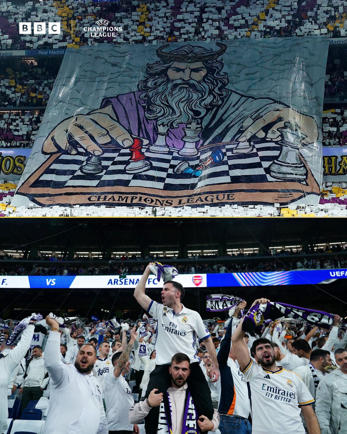 Scenografia din Real Madrid - Arsenal