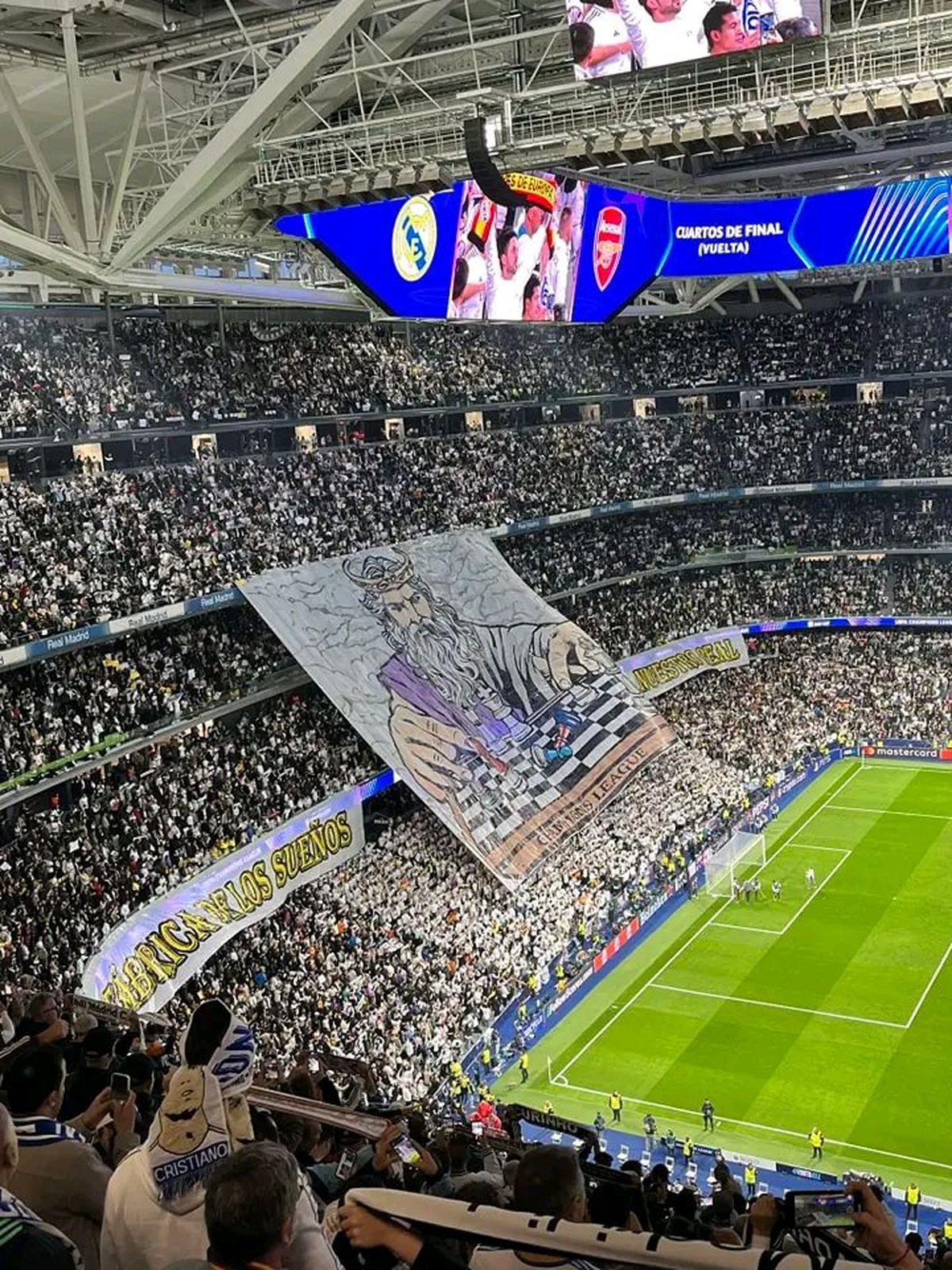 Scenografie impresionantă la Real Madrid - Arsenal