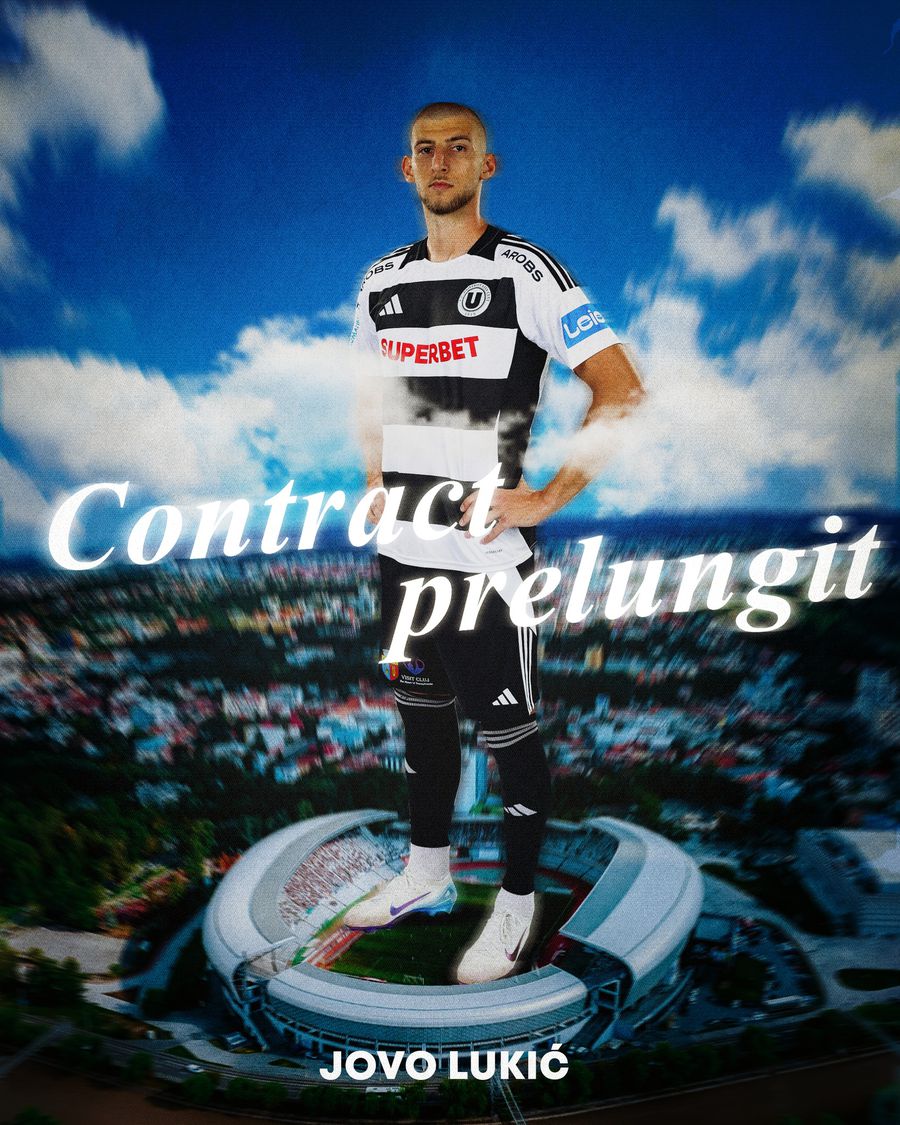 Jovo Lukic a semnat prelungirea de contract cu U Cluj // foto: Facebook U Cluj A semnat Jovo Lukic! S-au mișcat repede, în fața interesului lui Beșiktaș