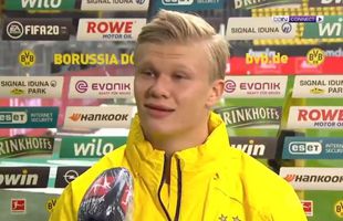 Dortmund - Schalke 4-0 // VIDEO Interviul laconic al lui Erling Haaland despre gestul de la final: „De ce ai făcut asta?” / „De ce nu?!”