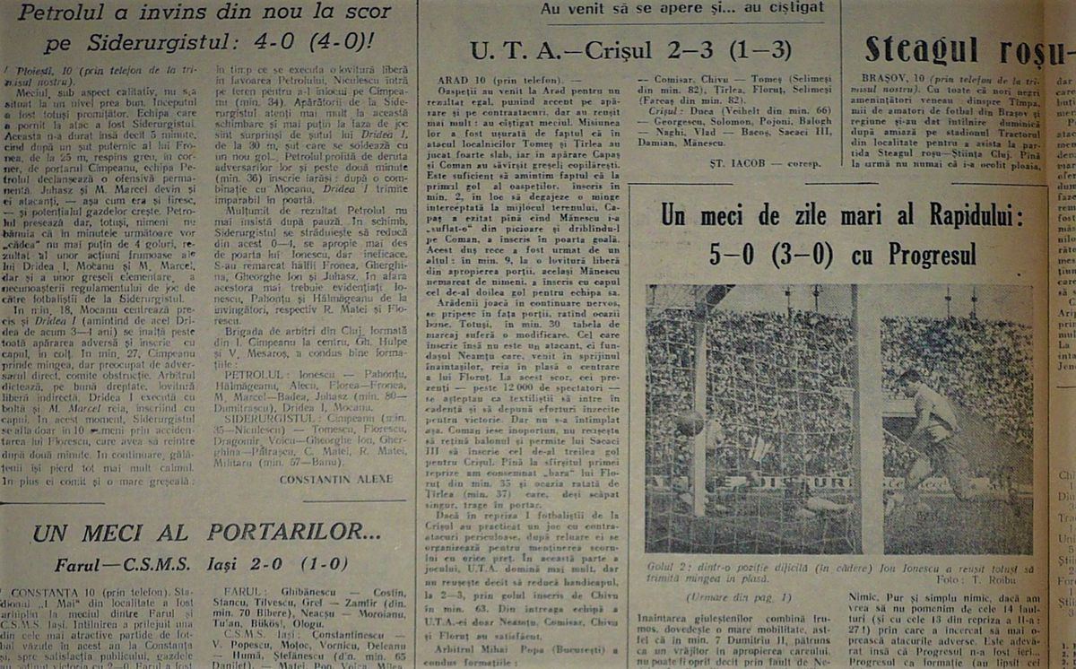 RETRO GSP. 57 de ani de la meciul care a declanșat ura între UTA Arad și Timișoara