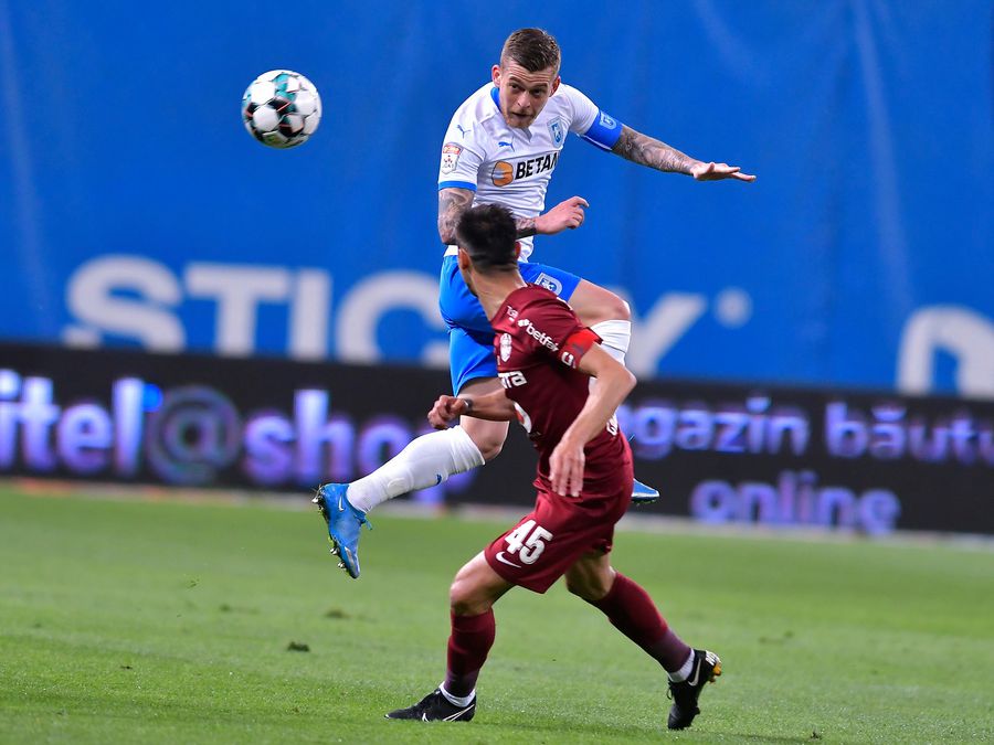 Cicâldău a dezamăgit în derby-ul cu CFR Cluj. Foto: CSU Craiova Dor de Bergodi