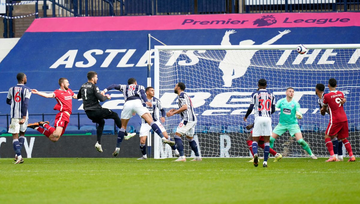 Alisson, gol în West Brom - Liverpool