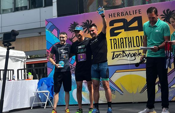 Ciprian Bălănescu a obținut locul 1 la triatlon sprint în competiția Herbalife24 Triathlon Los Angeles