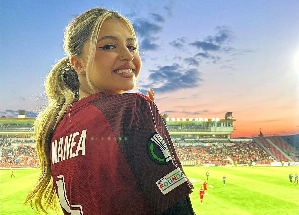 Iubita lui Cristi Manea a făcut senzație în Gruia, la sărbătoarea titlului: „Love you, daddy”