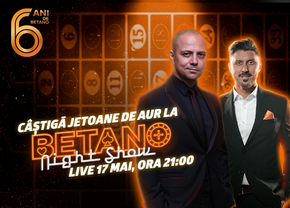 Sărbătorește 6 ani de Betano într-o ediție aniversară Betano Night Show, alături de Dan Badea și Ciprian Marica!
