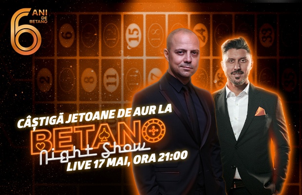 Sărbătorește 6 ani de Betano într-o ediție aniversară Betano Night Show, alături de Dan Badea și Ciprian Marica!