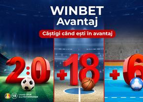 Oferta Winbet Avantaj la Fotbal, Handbal, Baschet.