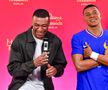 Kylian Mbappe și statuia lui de ceară / Foto: GettyImages