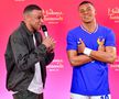 Kylian Mbappe și statuia lui de ceară / Foto: GettyImages
