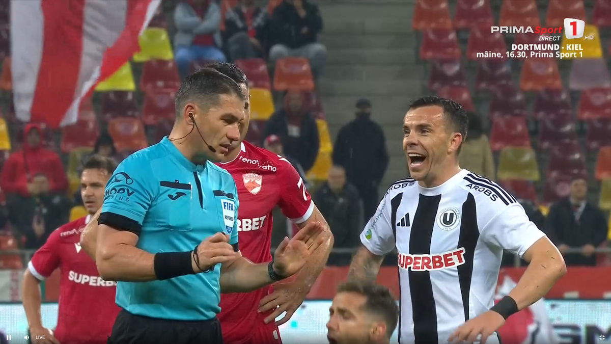 Alex Chipciu, gesturi uluitoare în Dinamo - U Cluj » S-a tăvălit în fața lui Istvan Kovacs, apoi a fost eliminat