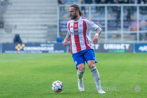 Eric Bicfalvi, atacantul Oțelului, a lăsat de înțeles că poate pleca în vară/ foto: Facebook @SC Oțelul Galați