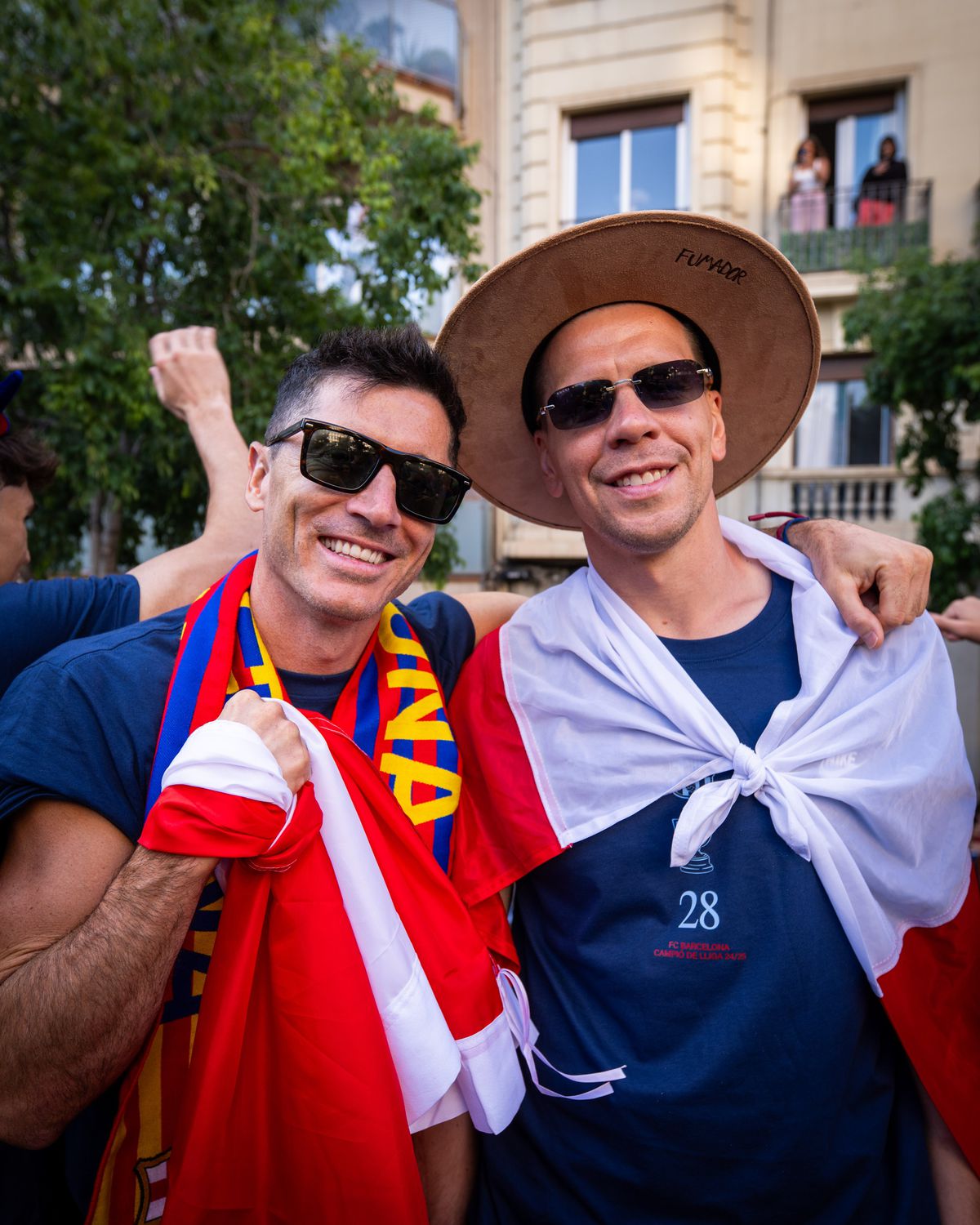 Imagini de la petrecerea de titlu a celor de la FC Barcelona