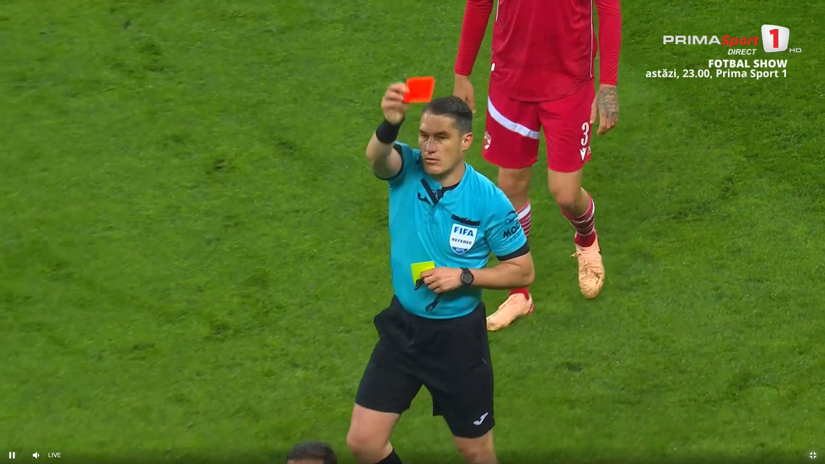 Alex Chipciu, gesturi uluitoare în Dinamo - U Cluj » S-a tăvălit în fața lui Istvan Kovacs, apoi a fost eliminat