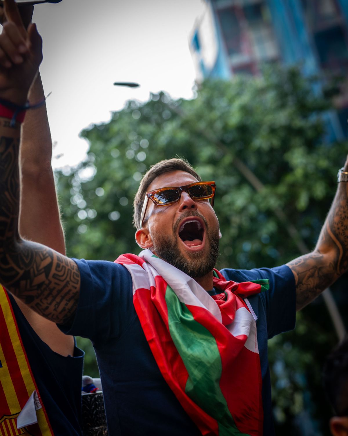 Imagini de la petrecerea de titlu a celor de la FC Barcelona