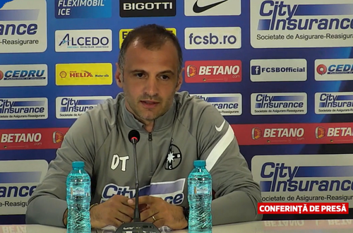 Dinu Todoran, 42 de ani, antrenorul lui FCSB, a susținut prima conferință de presă din postura de tehnician al roș-albaștrilor.