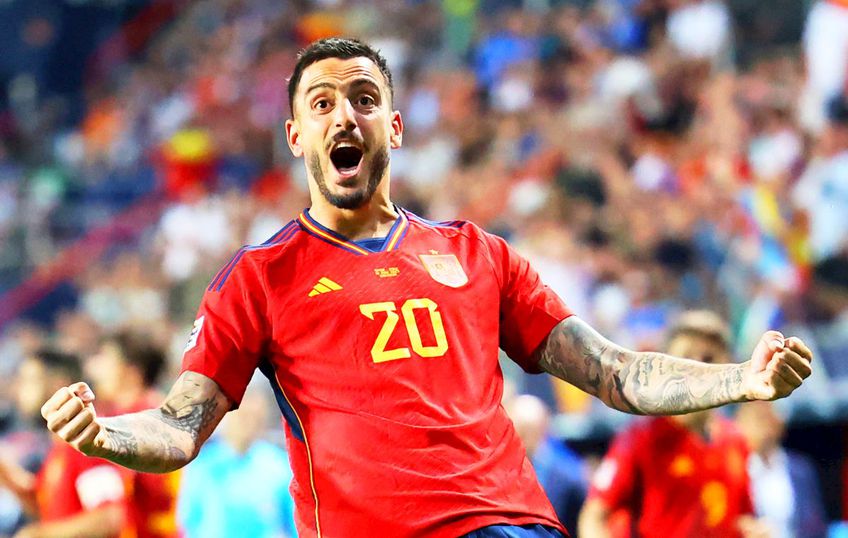 Joselu, autorul golului victoriei Spaniei în semifinala Ligii Națiunilor cu Italia (2-1), foto: Guliver/gettyimages