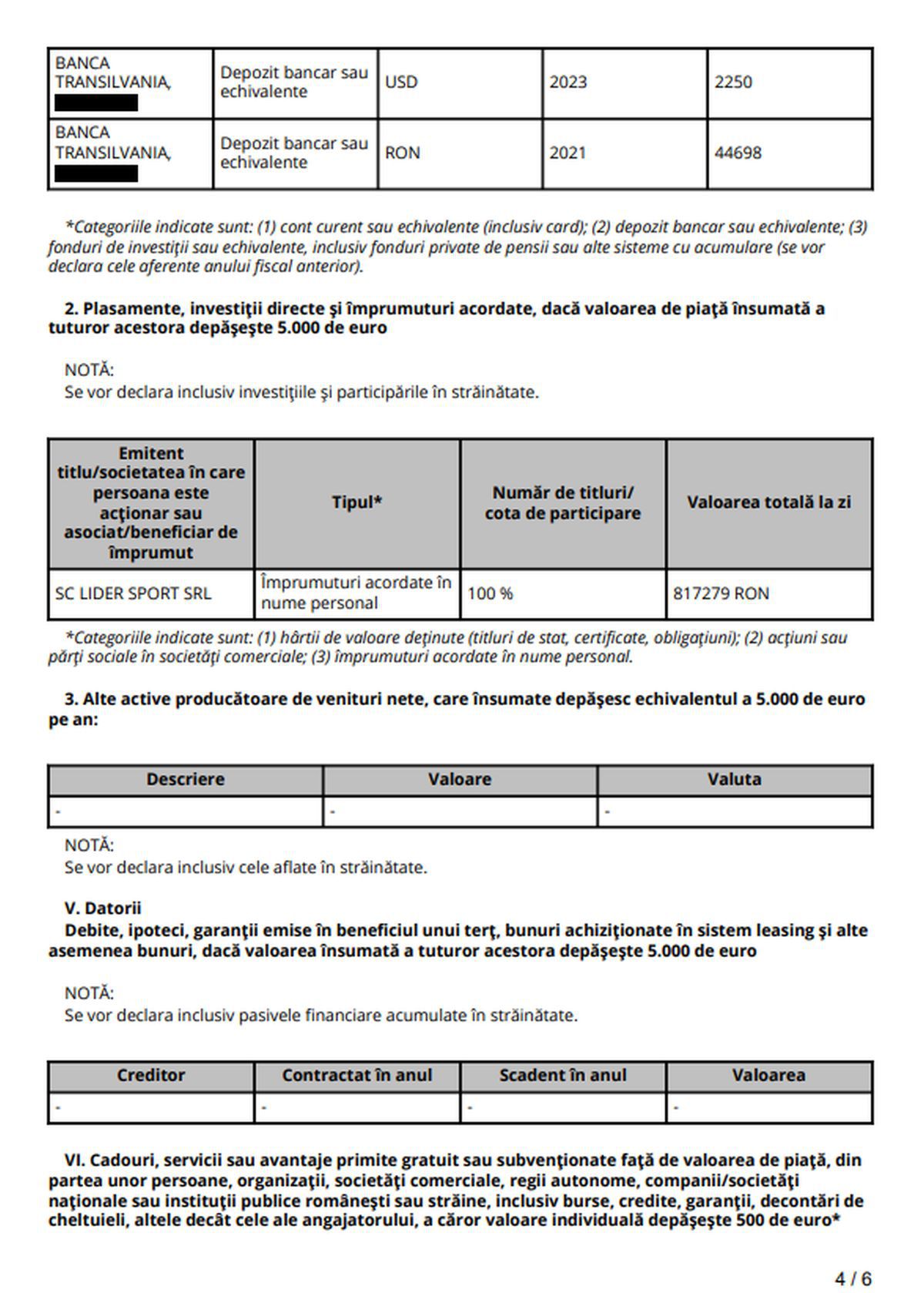 Declarația de avere a lui Răzvan Burleanu