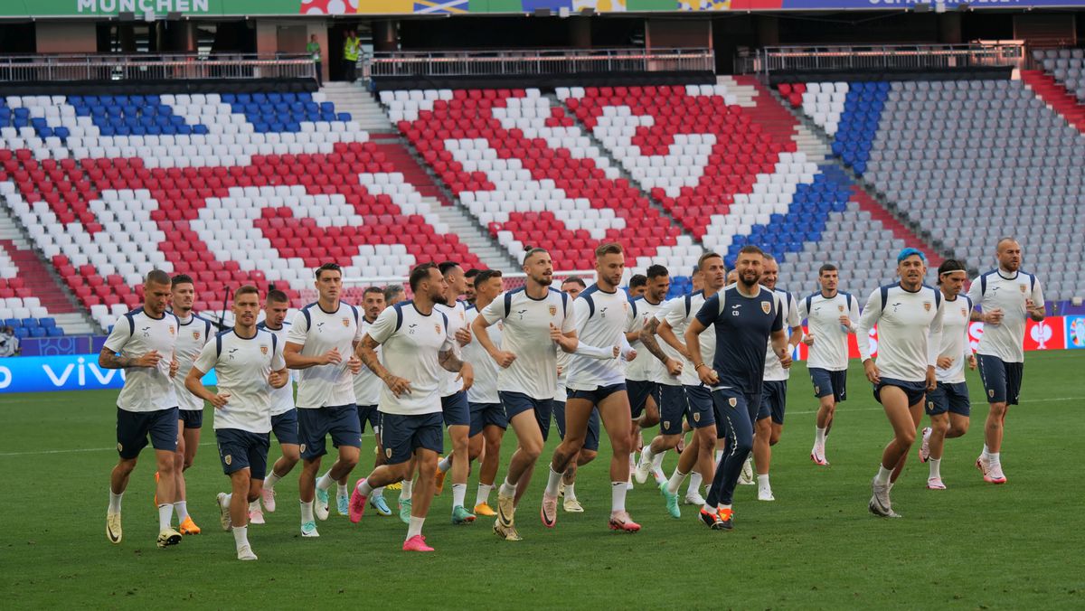 Bătând mingea într-un templu al fotbalului » România și Ucraina, ultimele retușuri la antrenamentele oficiale + Iordănescu și-a făcut un cadou de aniversare