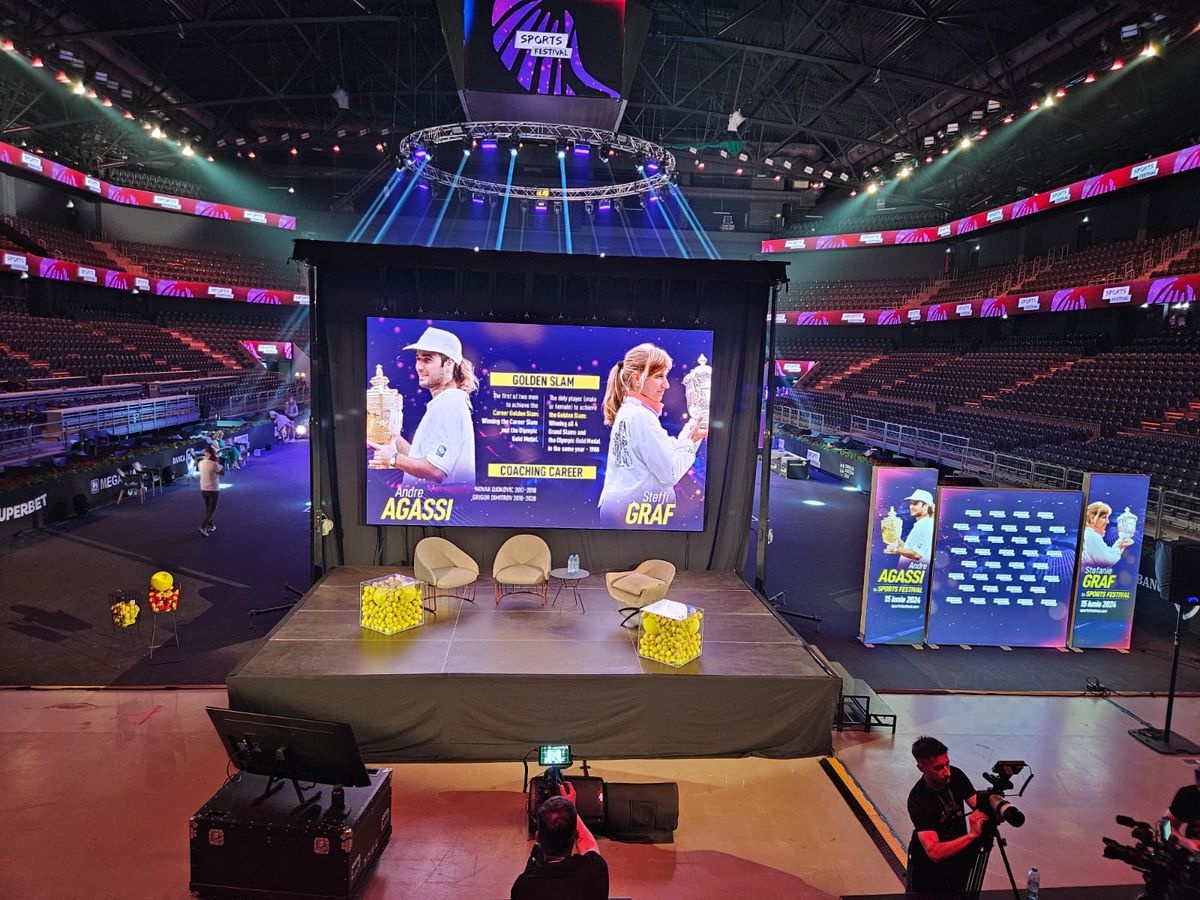 Îndemnul emoționant al lui Andre Agassi pentru părinți pe scena Sports Festival din Cluj + Cum a început povestea de dragoste cu Steffi Graf: „De la insistența mea”