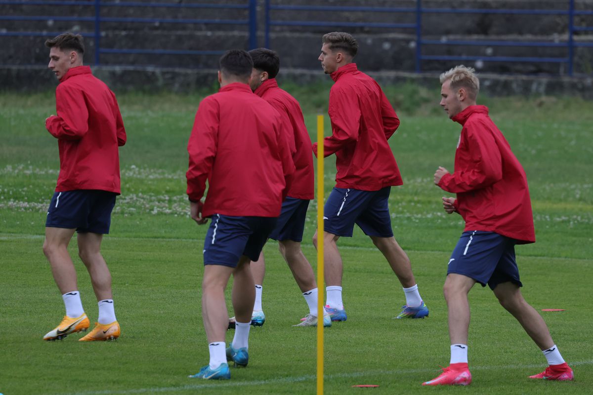 Antrenamentul ofical al echipei naţionale de tineret înaintea meciului cu Slovacia