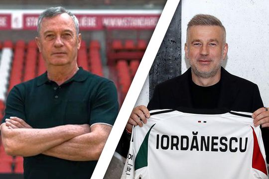 Mircea Rednic (Standard Liege) și Edward Iordănescu (Legia Varșovia) Fotomontaj Daiana Păduraru