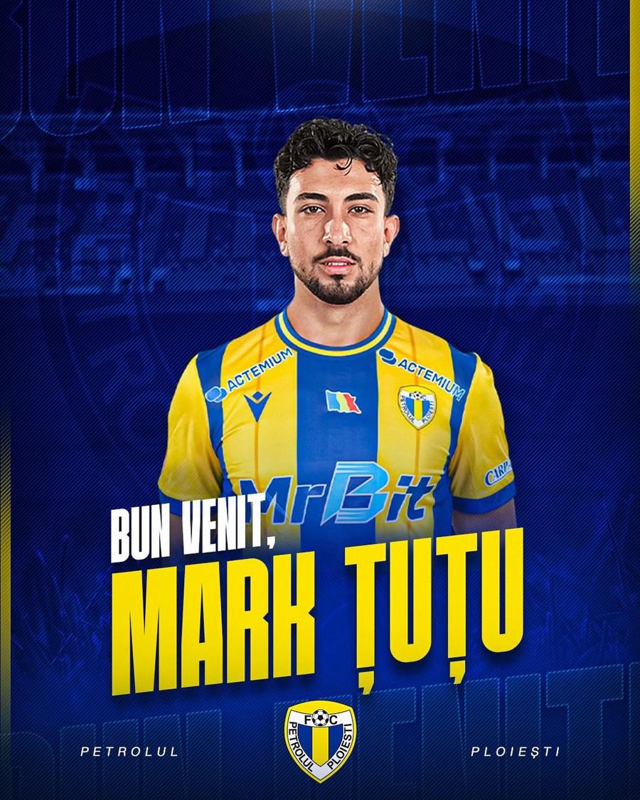 Mark Țuțu, prezentat oficial la Petrolul // Foto: Facebook Dorit și de Dinamo, a fost prezentat la o altă echipă din Superliga: „Bun venit!”