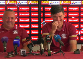 Hohote de râs la conferința Rapidului: „Lăsați-l pe Săpunaru, rămâne fără contract” :D