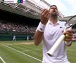 Novak Djokovic (36 de ani, 2 ATP) a avut un schimb tensionat de replici cu arbitrul de scaun Fergus Murphy. Momentul s-a petrecut în setul cu numărul 3 al meciului cu ibericul Carlos Alcaraz (20 de ani, 1 ATP), finala Wimbledon 2023.