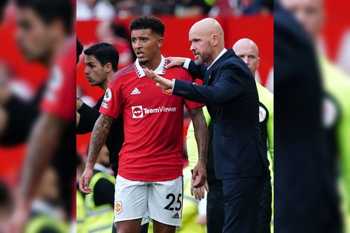 Jadon Sancho și Erik ten Hag / Foto: Imago Images