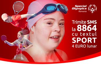 Special Olympics România te invită să susții sportivii cu dizabilități intelectuale în campania de donații recurente prin SMS