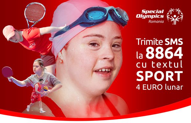 Special Olympics România te invită să susții sportivii cu dizabilități intelectuale în campania de donații recurente prin SMS
