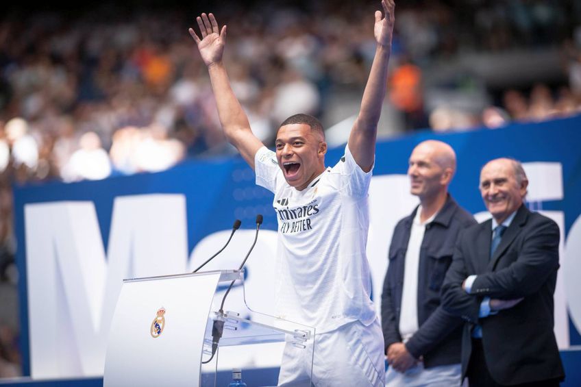 Kylian Mbappe, la prezentarea la Real Madrid/ foto Imago Images