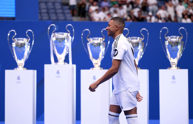 Prezentarea lui Mbappe la Real Madrid/ foto: Guliver/GettyImages