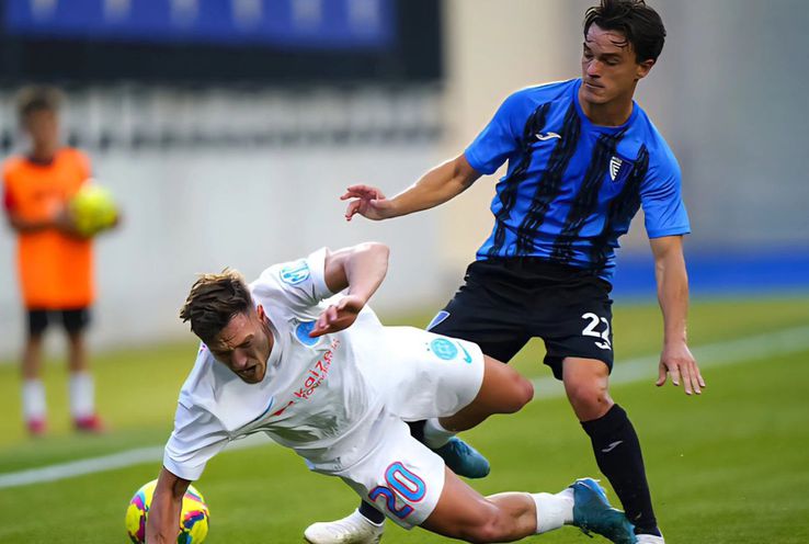 Dennis Politic, în Inter D’Escaldes - FCSB / FOTO: Facebook @FCSB