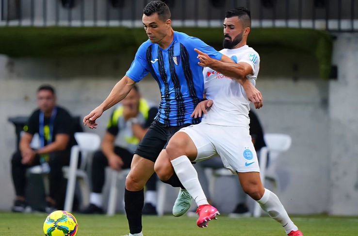 Valentin Crețu, în Inter D’Escaldes - FCSB / FOTO: Facebook @FCSB