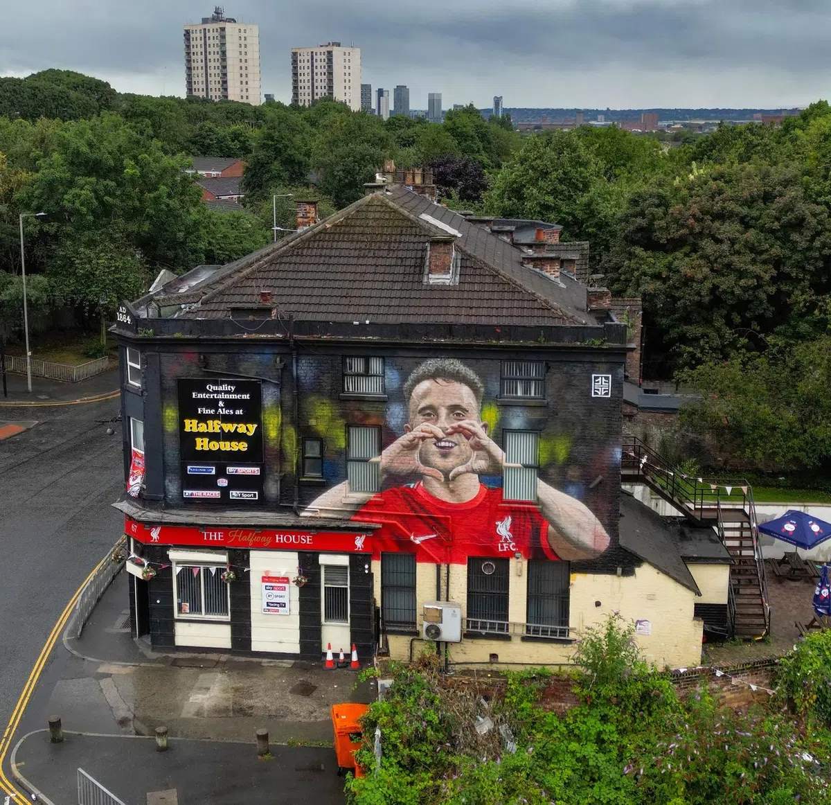 Mural Diogo Jota Liverpool