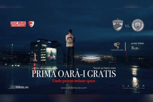 Coperta filmului „Prima oară-i gratis” // foto: Facebook @ Peluza Cătălin Hîldan - Dinamo